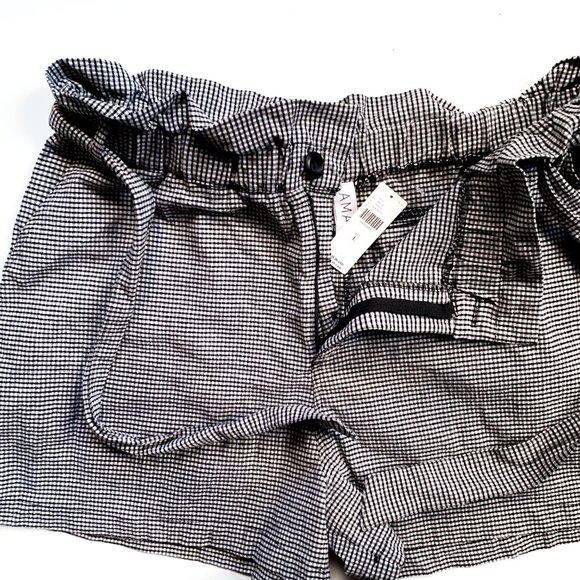 NWOT anthropologie ryan gingham paperbag shorts - Picture 6 of 7
